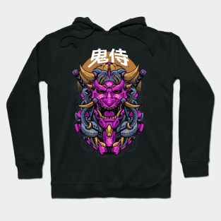 oni mecha samurai Hoodie